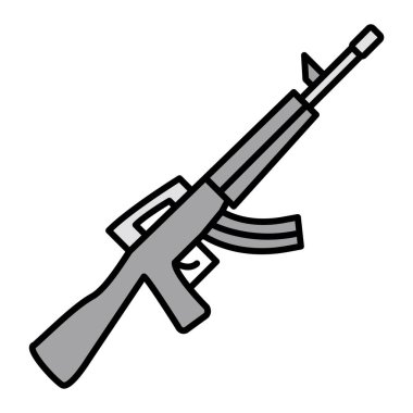 Tüfek. Web simgesi basit tasarım