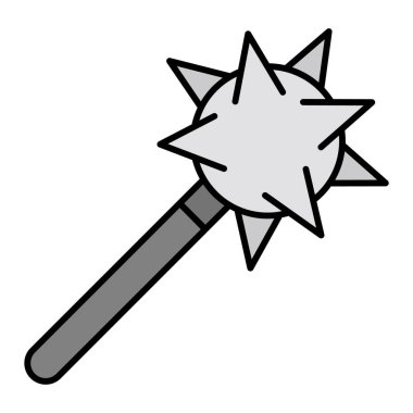 Mace simgesi, vektör illüstrasyonu 