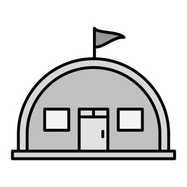 Sığınak simgesi vektör illüstrasyonu