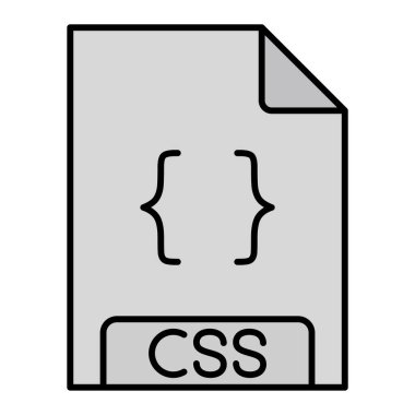 css dosya biçimi simgesi, vektör illüstrasyonu