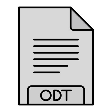 odt dosya biçimi simgesi, vektör illüstrasyonu