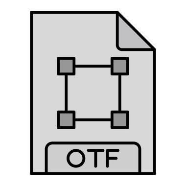 otf modern simgesinin vektör illüstrasyonu
