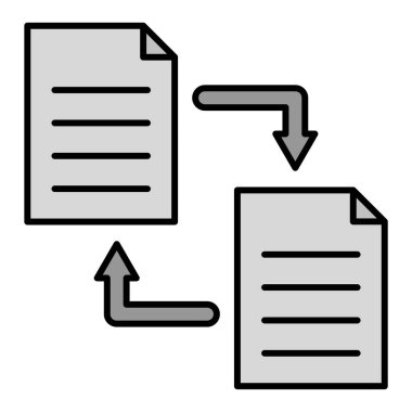 veri aktarım simgesi, vektör illüstrasyonu