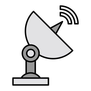 uydu anten simgesi. özet vektör illüstrasyonu.