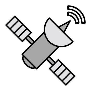uydu simgesi vektör illüstrasyonu