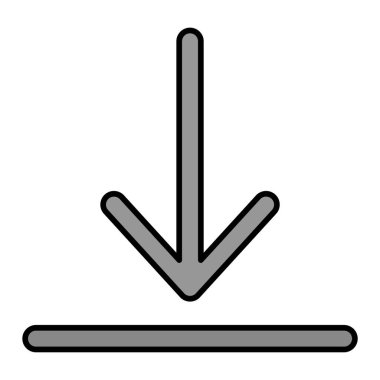 Ok simgesini indir. Web için aşağı yönlü vektör çizgisi simgelerinin basit çizimi