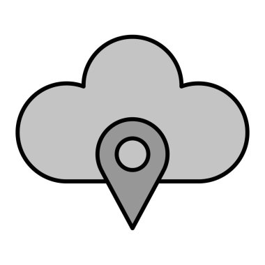 Bulut konumu. Basit illüstrasyon
