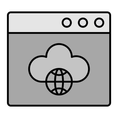 Bulut Tarayıcı. Web simgesi 