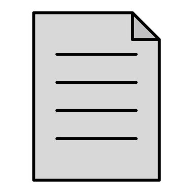 Belge. Web simgesi basit illüstrasyon