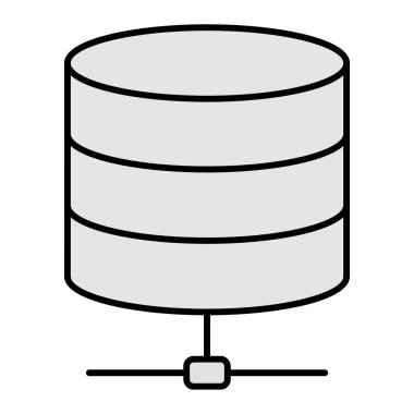 veritabanı. Web simgesi basit illüstrasyon