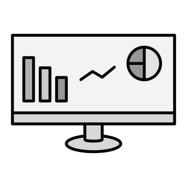İstatistiksel olarak. Web simgesi basit tasarım 