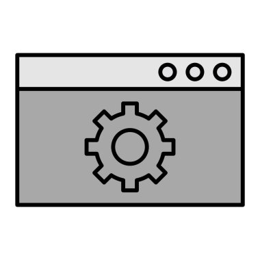 Geliştirme ve vektör illüstrasyonu için optimizasyon web simgesi 