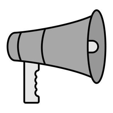 Megafon. Web simgesi basit illüstrasyon