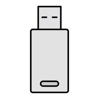 usb flash disk simge vektör illüstrasyon tasarımı