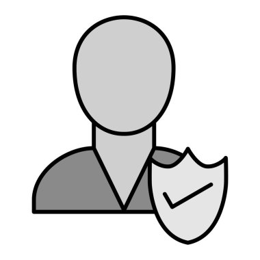 güvenlik simgesi vektör illüstrasyonu