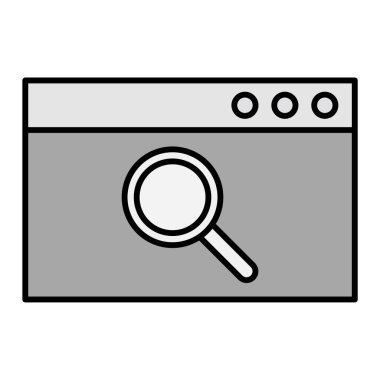 tarayıcı arama simgesi vektör illüstrasyonu