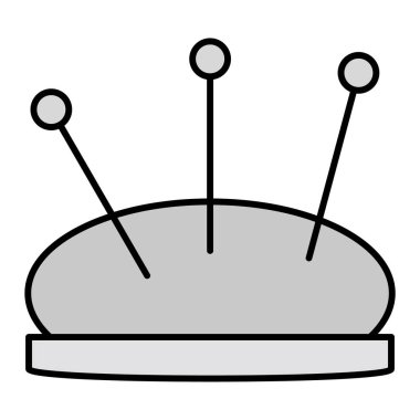 İğne ikonu dikiyorum. vektör illüstrasyonu
