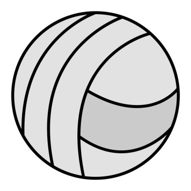 Voleybol ikonu. Basketbol vektör sembolü web tasarımının ana hatları