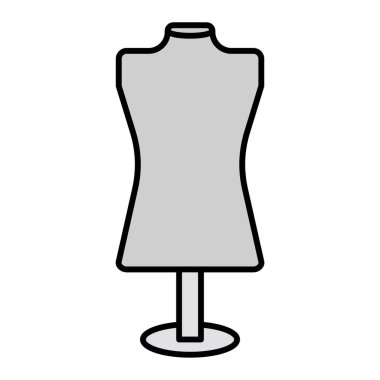 Manken ikonu. Web için kıyafet vektör sembolünün özet çizimi