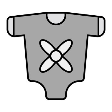 bebek giysisi ikonu vektör illüstrasyonu