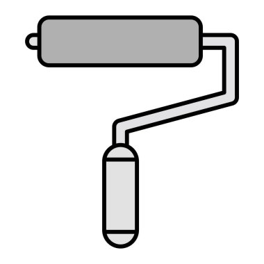 Boya silindiri ikonu. İnce çizgi. vektör illüstrasyonu.