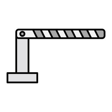 Web ve mobil uygulama tasarımınız için beyaz arkaplanda izole edilmiş bariyer simgesi vektörü, yol logosu kavramı