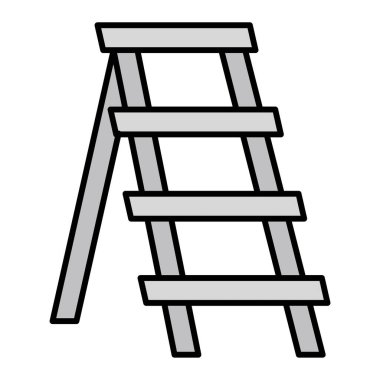 Merdiven. Web simgesi basit illüstrasyon