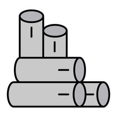 Petrol varilleri ikonu. Web için boru vektör simgelerinin özet çizimi
