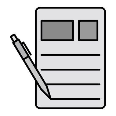 Kalem simgesi. Web için kalem vektör simgelerinin özet çizimi