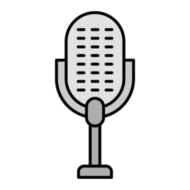 mikrofon simgesi vektör illüstrasyonu