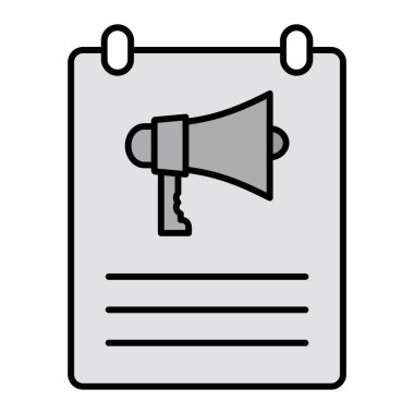 Megafon. Web simgesi basit illüstrasyon