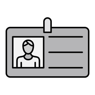 ID kart simgesi vektör illüstrasyonu