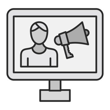 Seo ve teknoloji simgesinin vektör illüstrasyonu