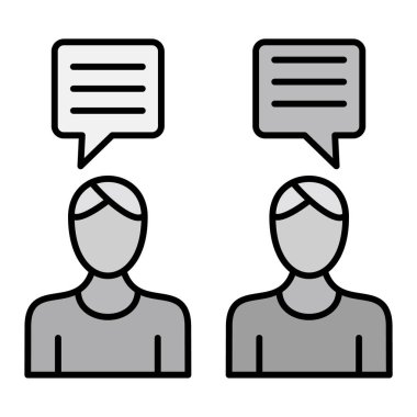 İnsanların vektör illüstrasyonu ve iletişim simgesi