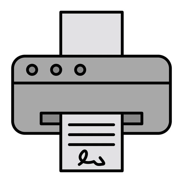 Impressora Ícone Web Ilustração Simples — Vetor de Stock