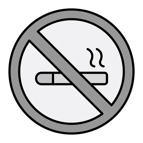 Keine Raucherikone Einfache Illustration Ohne Zigarettenvektorsymbole Für Das Web — Stockvektor