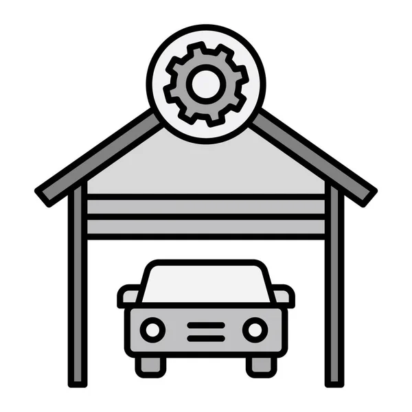 Car Repair Garage Icon Vector Illustration Graphic Design — Wektor stockowy