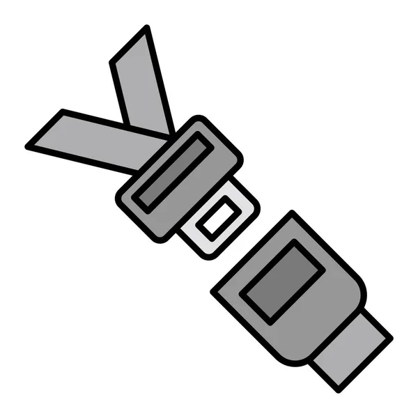 Vector Ilustración Del Icono Del Cinturón Seguridad — Archivo Imágenes Vectoriales