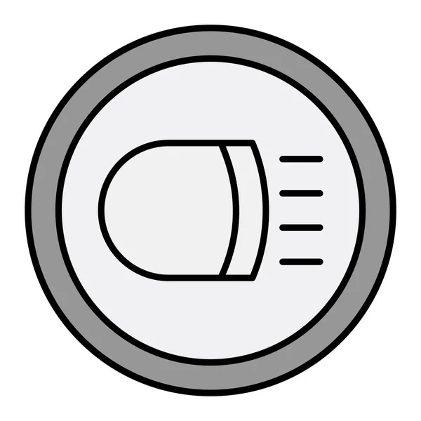 Head Lights Web Icon Simple Design — Vettoriale Stock
