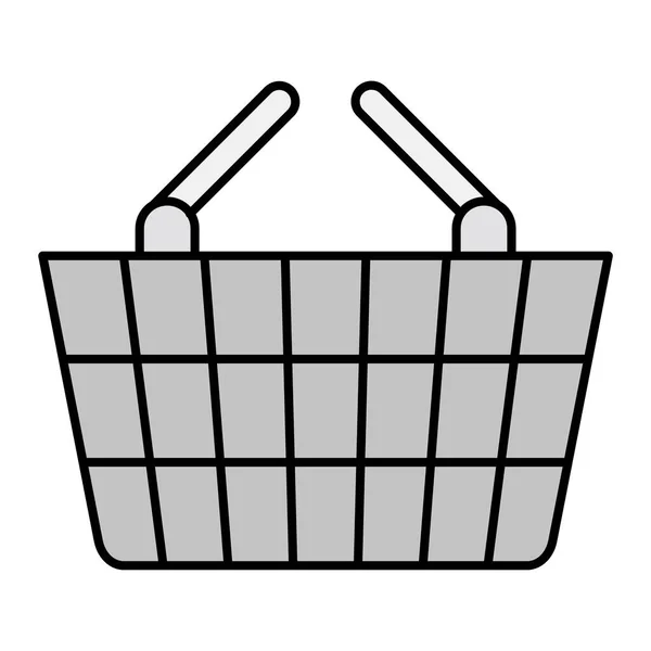 Shopping Basket Icon Outline Illustration Supermarket Vector Icons Web — Vetor de Stock
