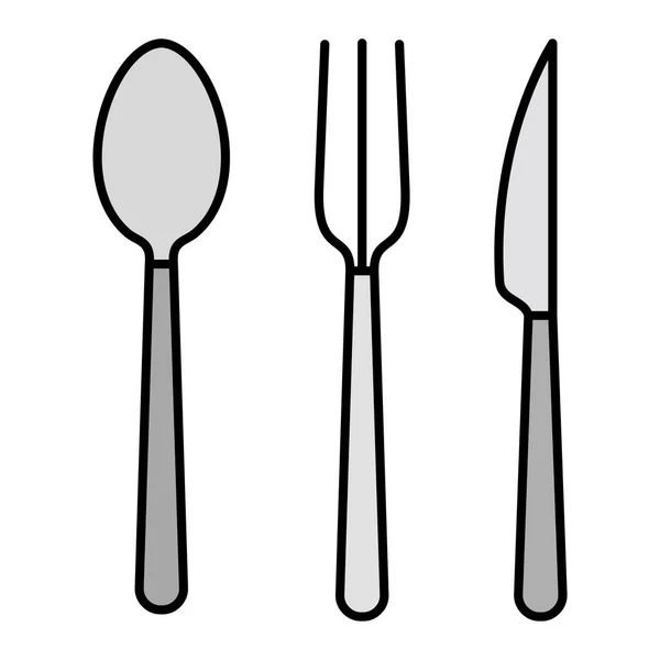 Cutlery Isolated Icon Vector Illustration Design — Stock Vector
