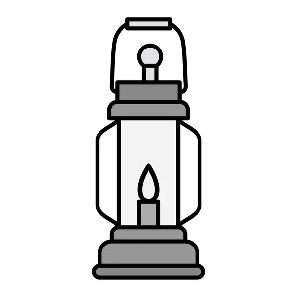 Oil Lamp Icon Outline Illustration Candle Vector Icons Web — Stock Vector