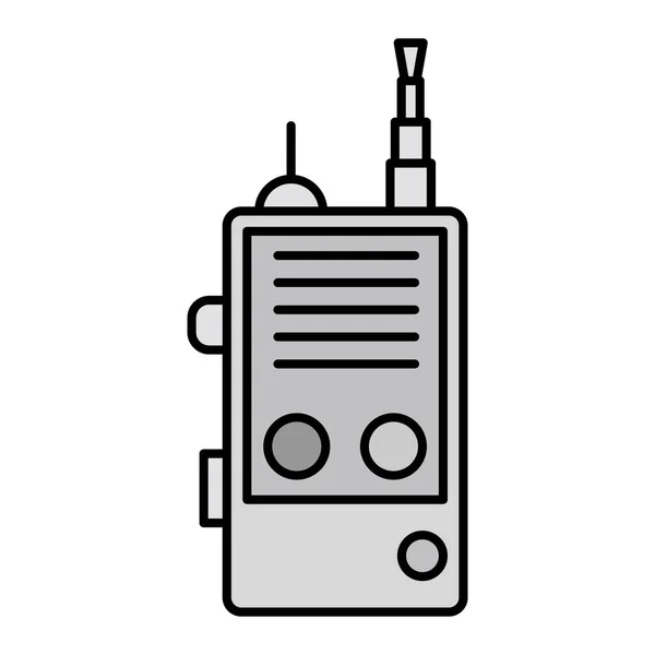 Walkie Talkie Vector Icono Señal Dispositivo Radio Ilustración Símbolo Aislado — Archivo Imágenes Vectoriales