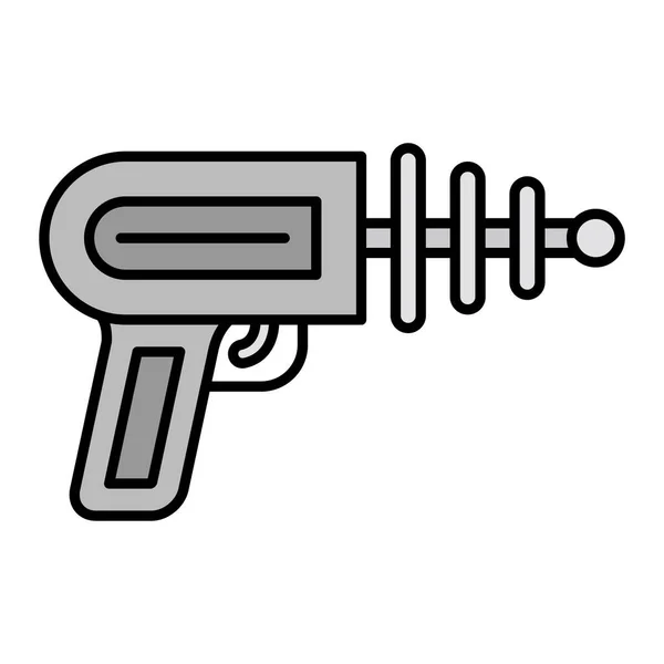Icono Pistola Espacial Ilustración Vectorial Estilo Contorno — Vector de stock