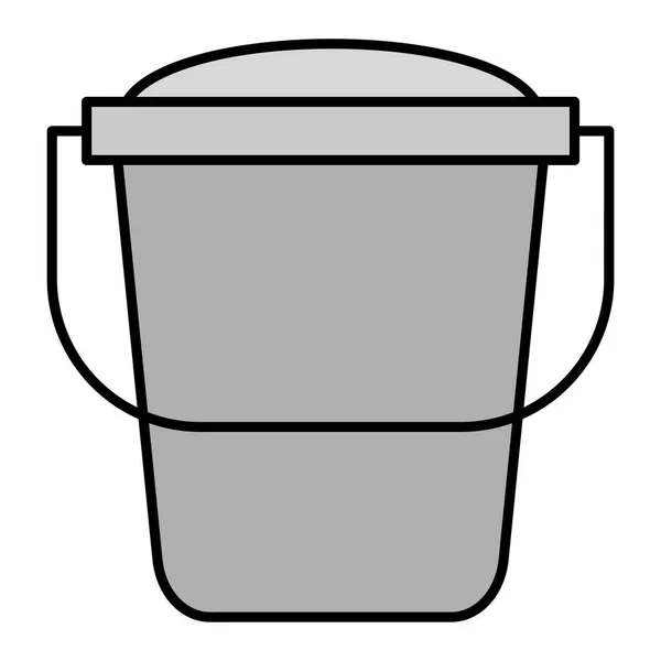 Sand Bucket Icon White Background — ストックベクタ