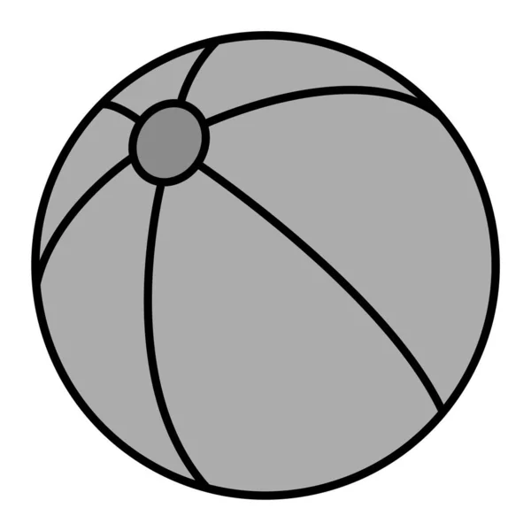 Vector Illustration Beach Ball Icon — Stock Vector
