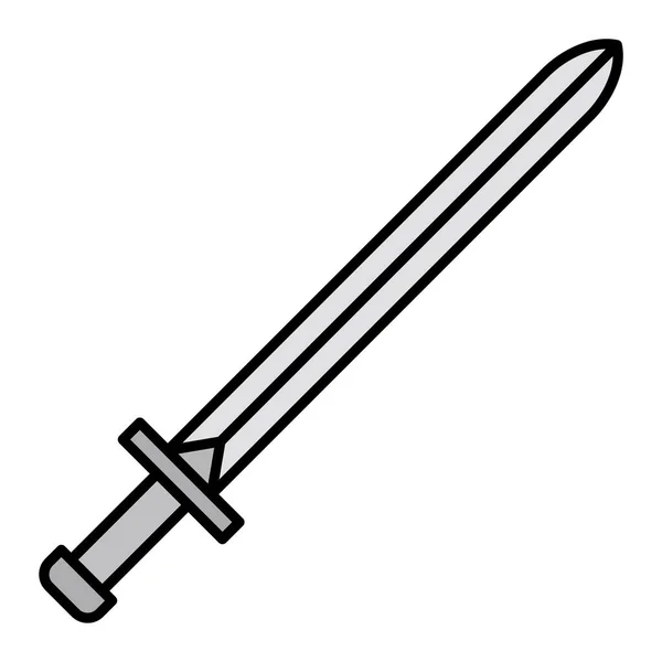 Sword Vector Glyph Icon Design — Stock Vector