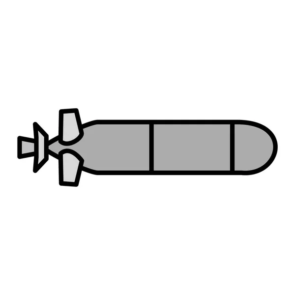 Torpedo Icon Simple Vector Illustration — Stockvektor