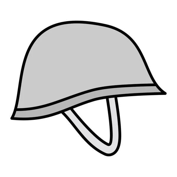 Army Helmet Icon Outline Illustration — Image vectorielle