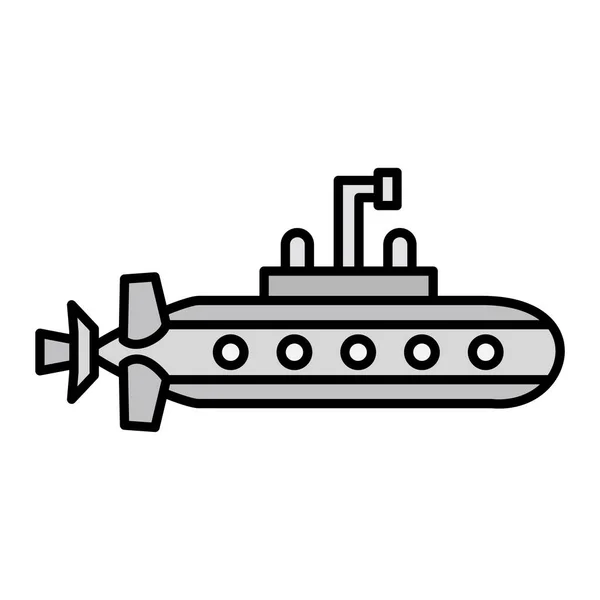 Boot Symbol Umrissstil Isoliert Auf Weißem Hintergrund Illustration Militärischer Symbolvektoren — Stockvektor